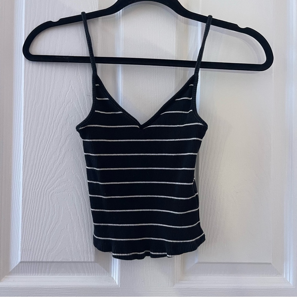 Ardene Black and White Striped Camisole